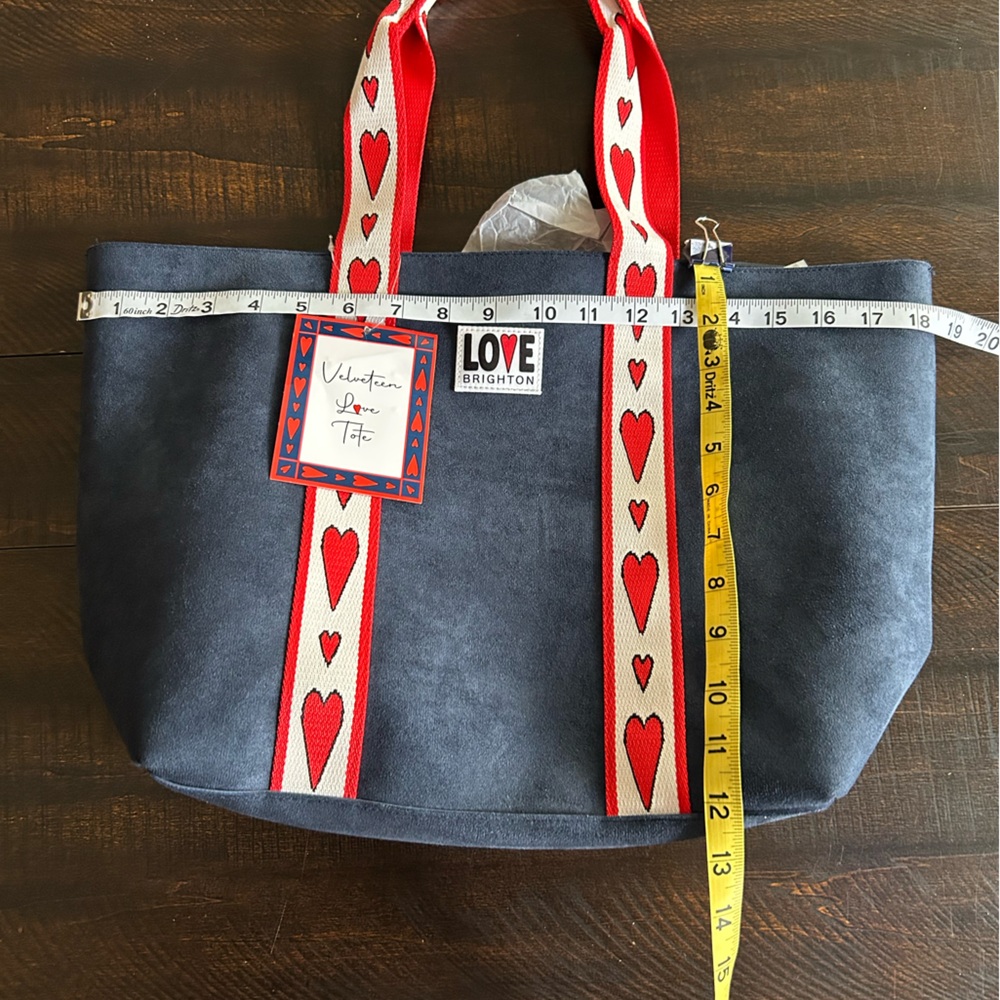 Brighton Velveteen Love Tote bag. - Picture 7 of 7